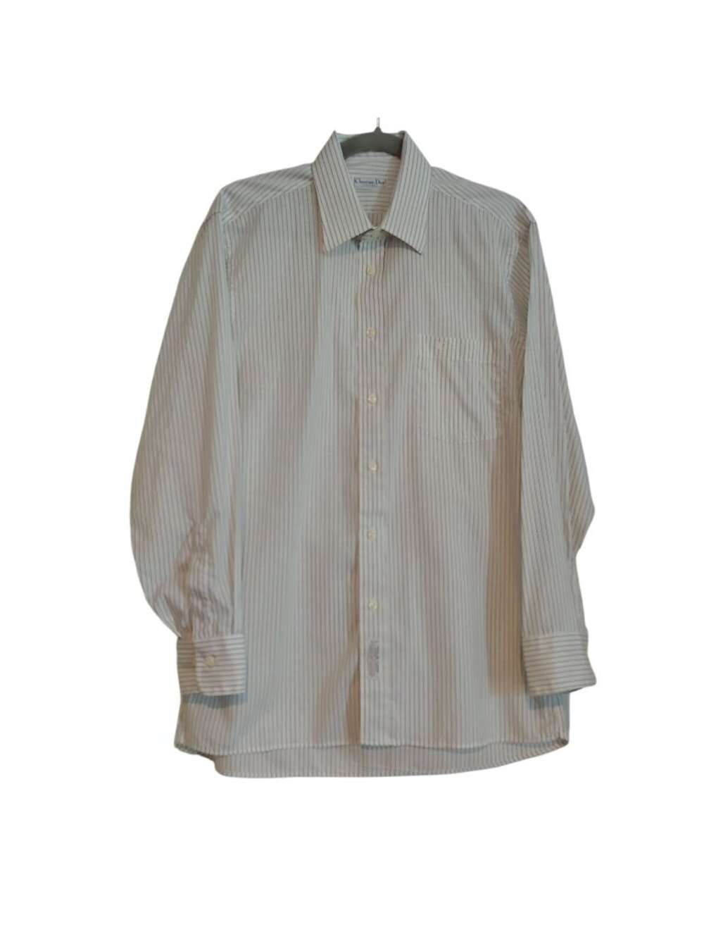 Christian Dior Chemises Striped Dress Shirt 15.5 32-33 Designer Old Money Preppy